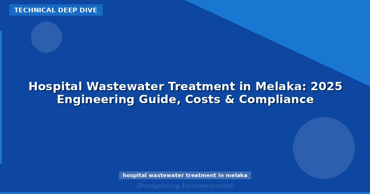 Hospital Wastewater Treatment in Melaka: 2025 Engineering Guide, Costs & Compliance