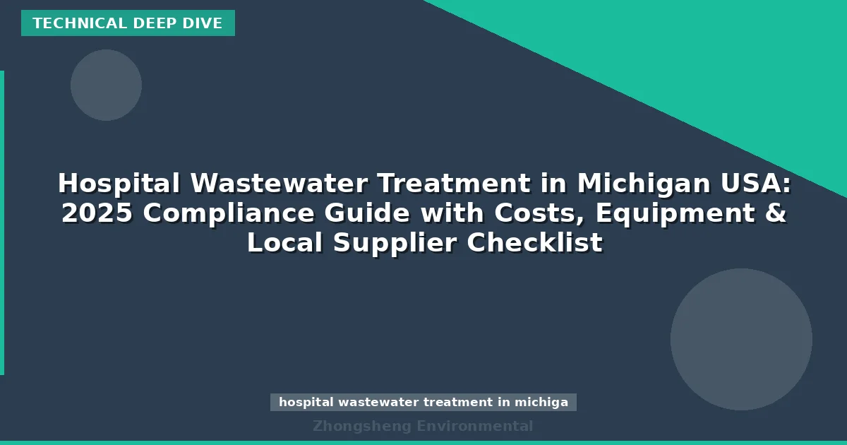 Hospital Wastewater Treatment in Michigan USA: 2025 Compliance Guide with Costs, Equipment & Local Supplier Checklist
