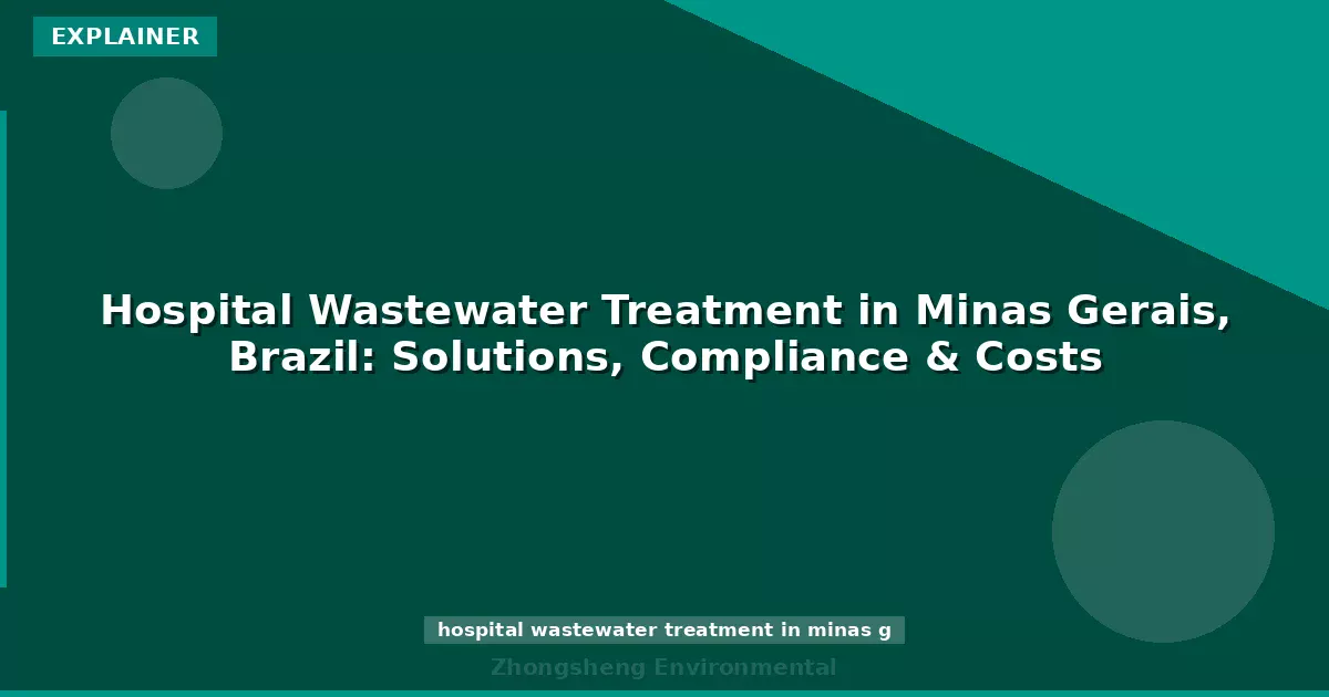 Hospital Wastewater Treatment in Minas Gerais, Brazil: Solutions, Compliance & Costs