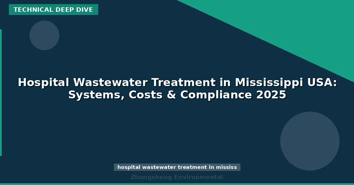 Hospital Wastewater Treatment in Mississippi USA: Systems, Costs & Compliance 2025