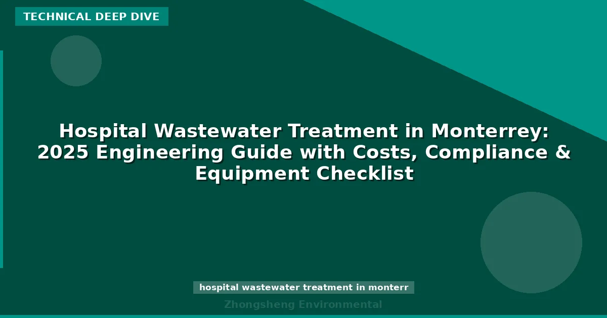 Hospital Wastewater Treatment in Monterrey: 2025 Engineering Guide with Costs, Compliance & Equipment Checklist