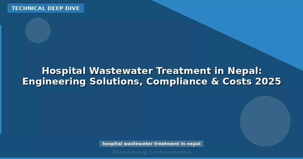 Hospital Wastewater Treatment in Nepal: Engineering Solutions, Compliance & Costs 2025