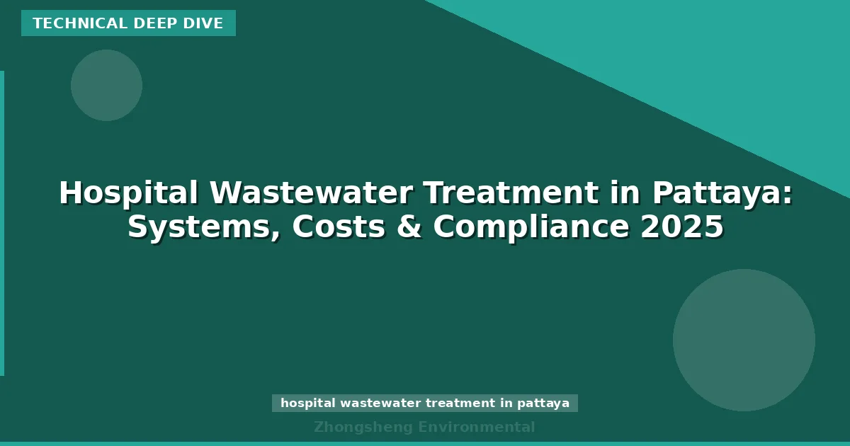 Hospital Wastewater Treatment in Pattaya: Systems, Costs & Compliance 2025
