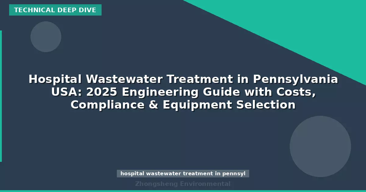 Hospital Wastewater Treatment in Pennsylvania USA: 2025 Engineering Guide with Costs, Compliance & Equipment Selection