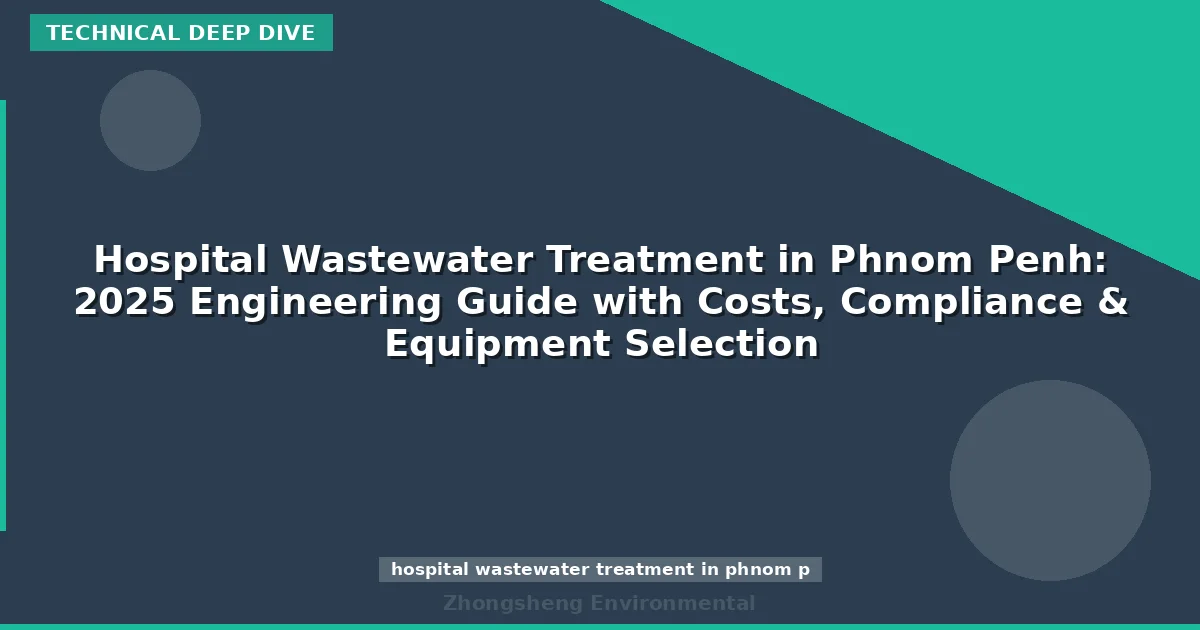 Hospital Wastewater Treatment in Phnom Penh: 2025 Engineering Guide with Costs, Compliance & Equipment Selection