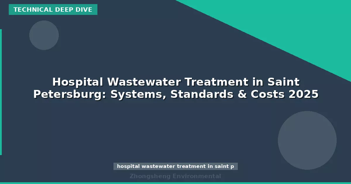 Hospital Wastewater Treatment in Saint Petersburg: Systems, Standards & Costs 2025