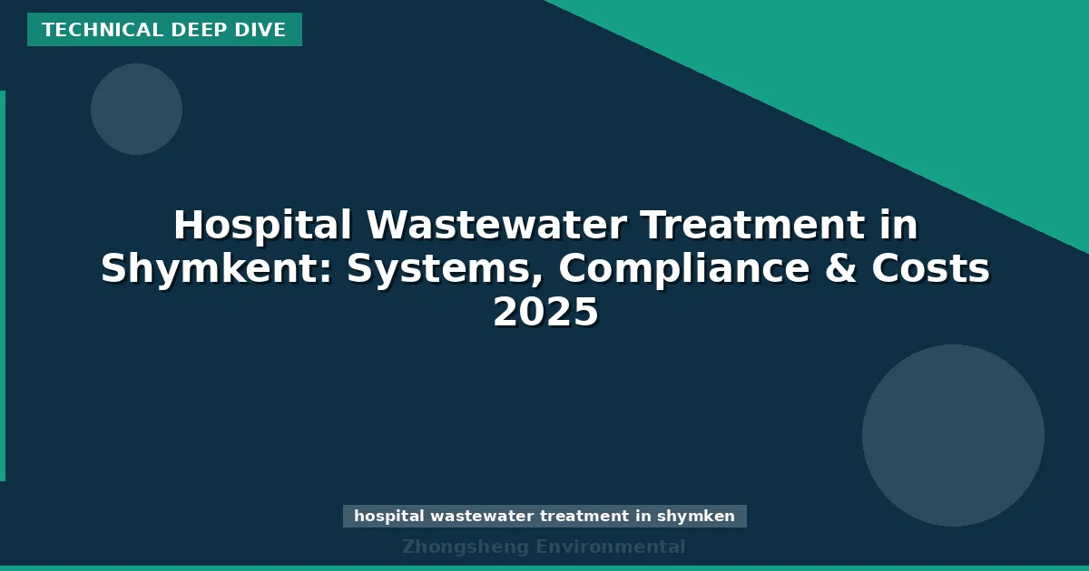 Hospital Wastewater Treatment in Shymkent: Systems, Compliance & Costs 2025