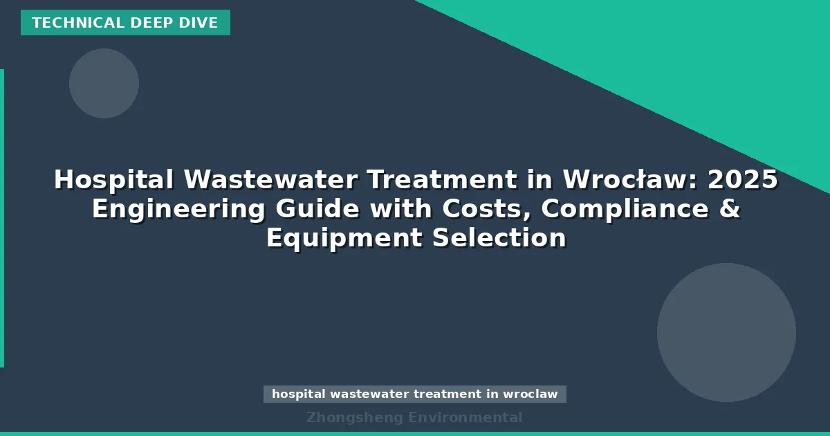 Hospital Wastewater Treatment in Wrocław: 2025 Engineering Guide with Costs, Compliance & Equipment Selection