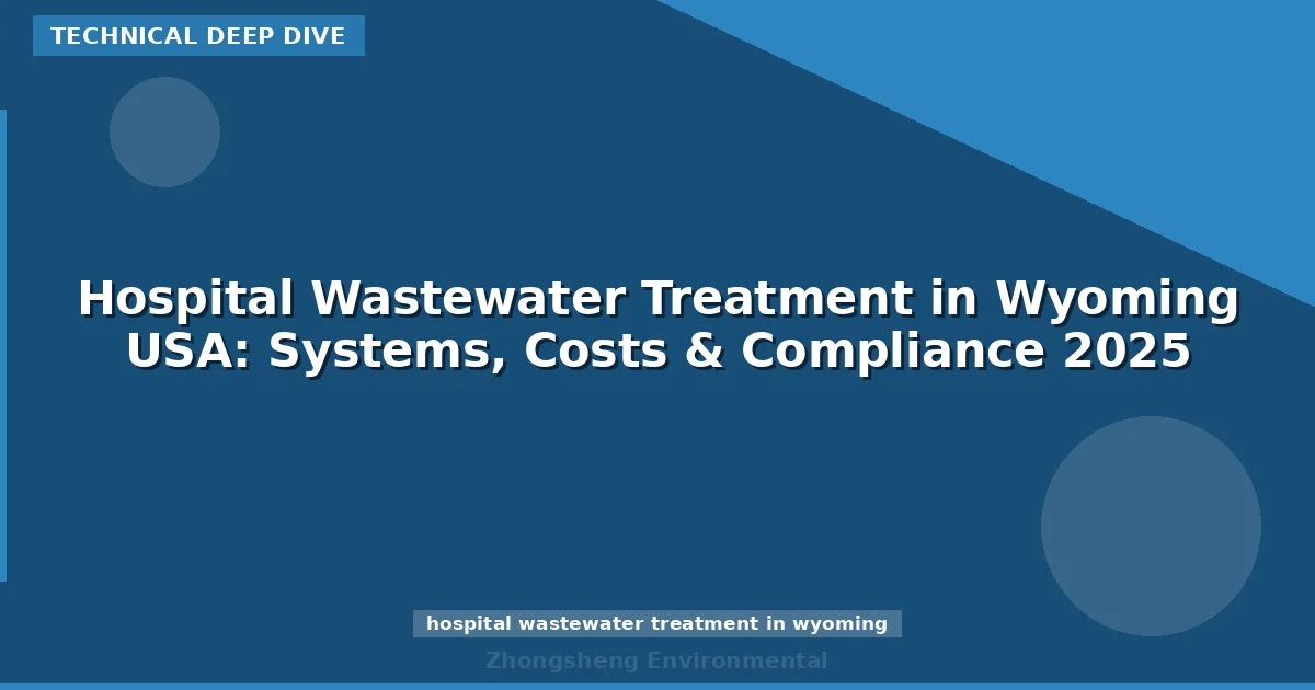 Hospital Wastewater Treatment in Wyoming USA: Systems, Costs & Compliance 2025