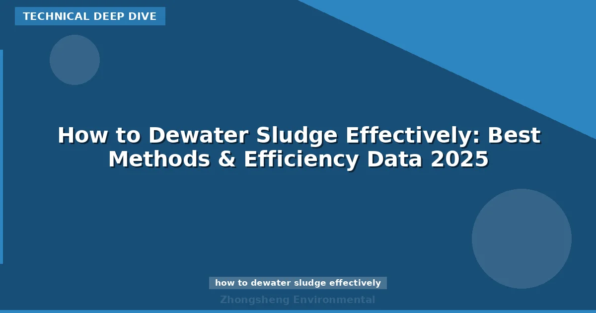 How to Dewater Sludge Effectively: Best Methods & Efficiency Data 2025