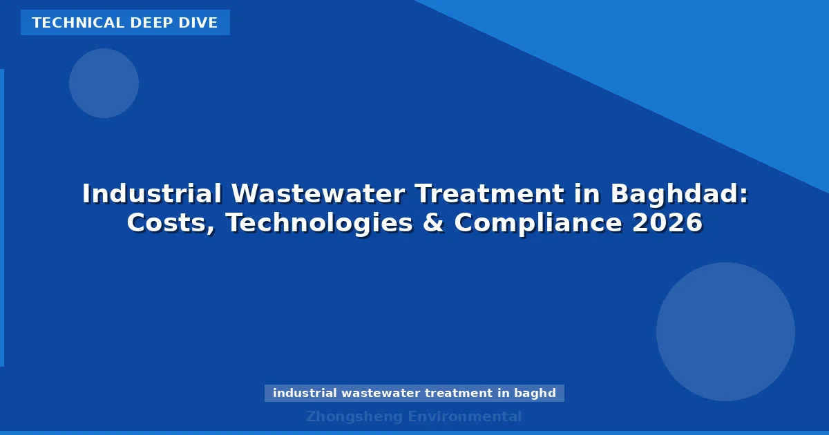Industrial Wastewater Treatment in Baghdad: Costs, Technologies & Compliance 2026