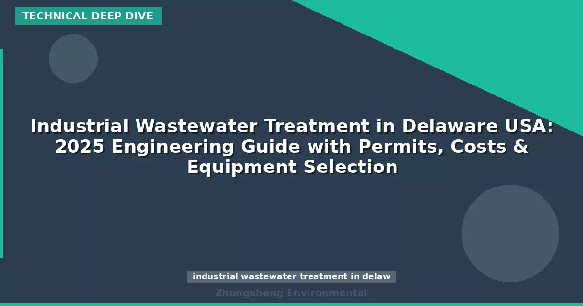 Industrial Wastewater Treatment in Delaware USA: 2025 Engineering Guide with Permits, Costs & Equipment Selection