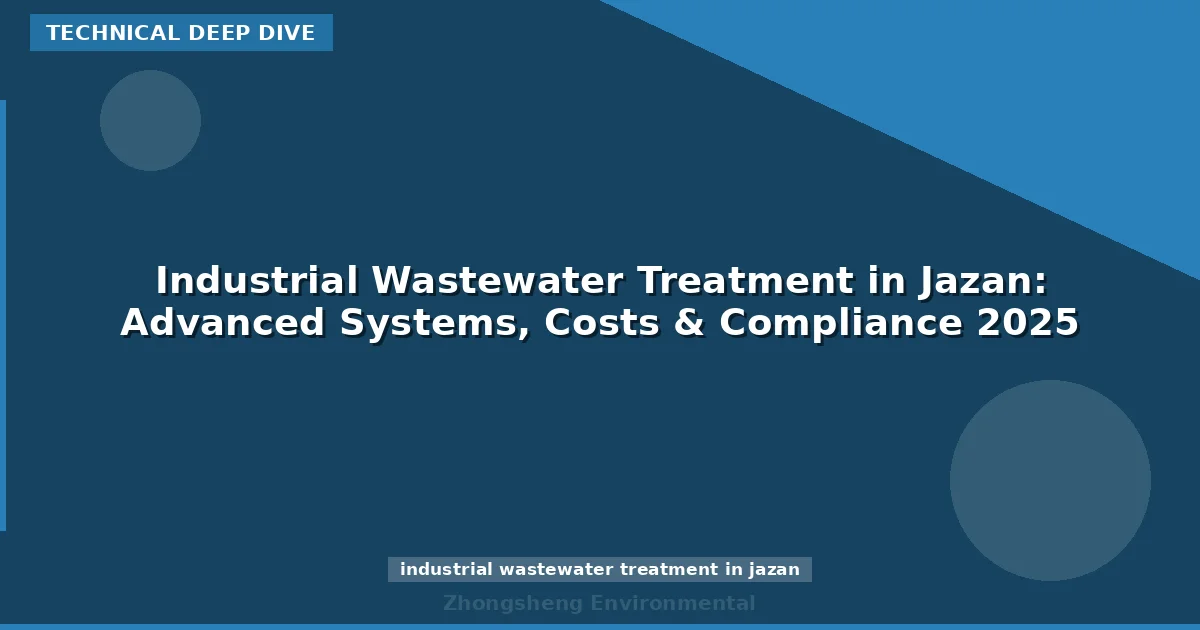 Industrial Wastewater Treatment in Jazan: Advanced Systems, Costs & Compliance 2025