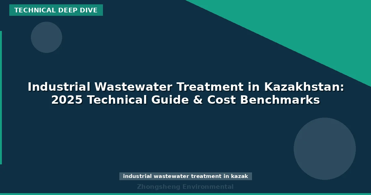 Industrial Wastewater Treatment in Kazakhstan: 2025 Technical Guide & Cost Benchmarks