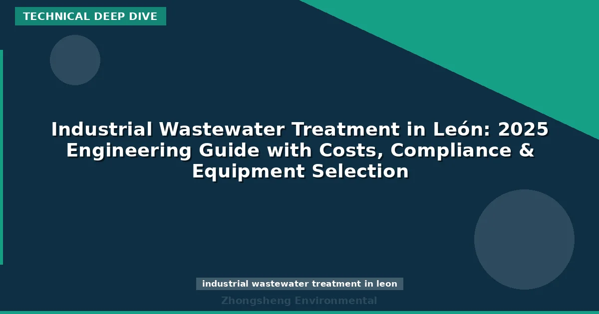 Industrial Wastewater Treatment in León: 2025 Engineering Guide with Costs, Compliance & Equipment Selection