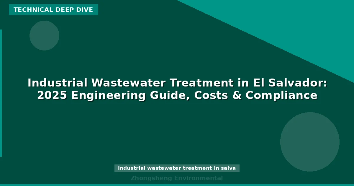 Industrial Wastewater Treatment in El Salvador: 2025 Engineering Guide, Costs & Compliance