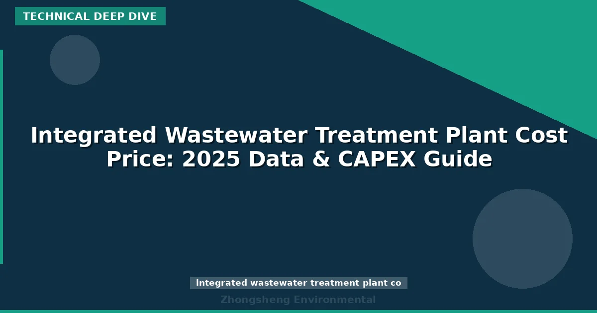Integrated Wastewater Treatment Plant Cost Price: 2025 Data & CAPEX Guide