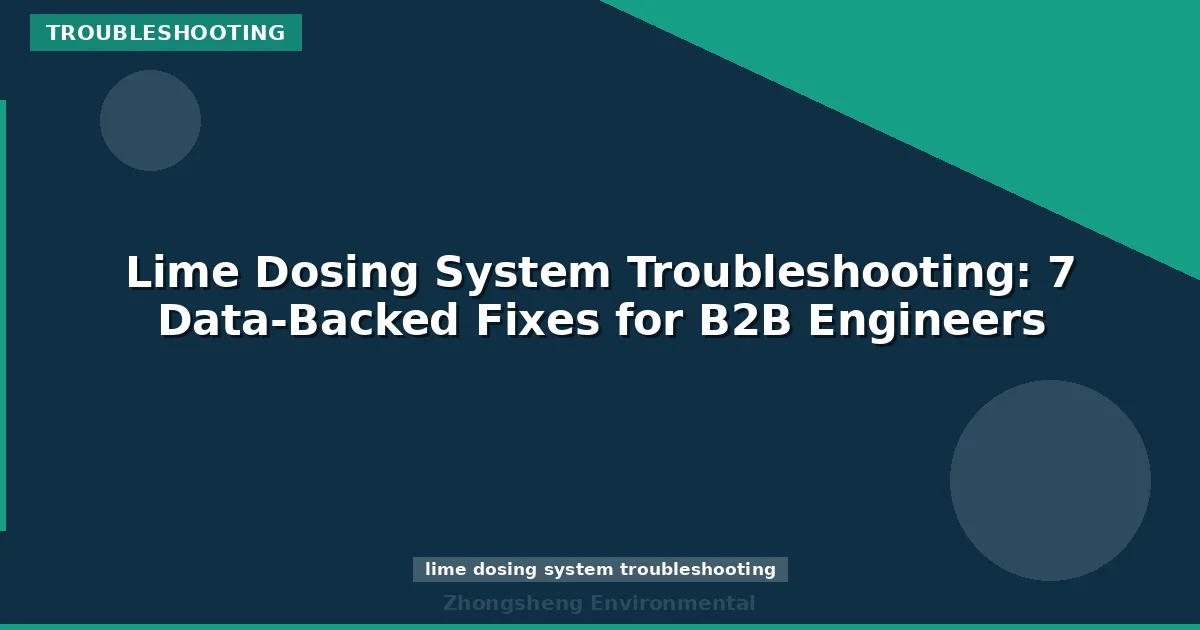 Lime Dosing System Troubleshooting: 7 Data-Backed Fixes for B2B Engineers