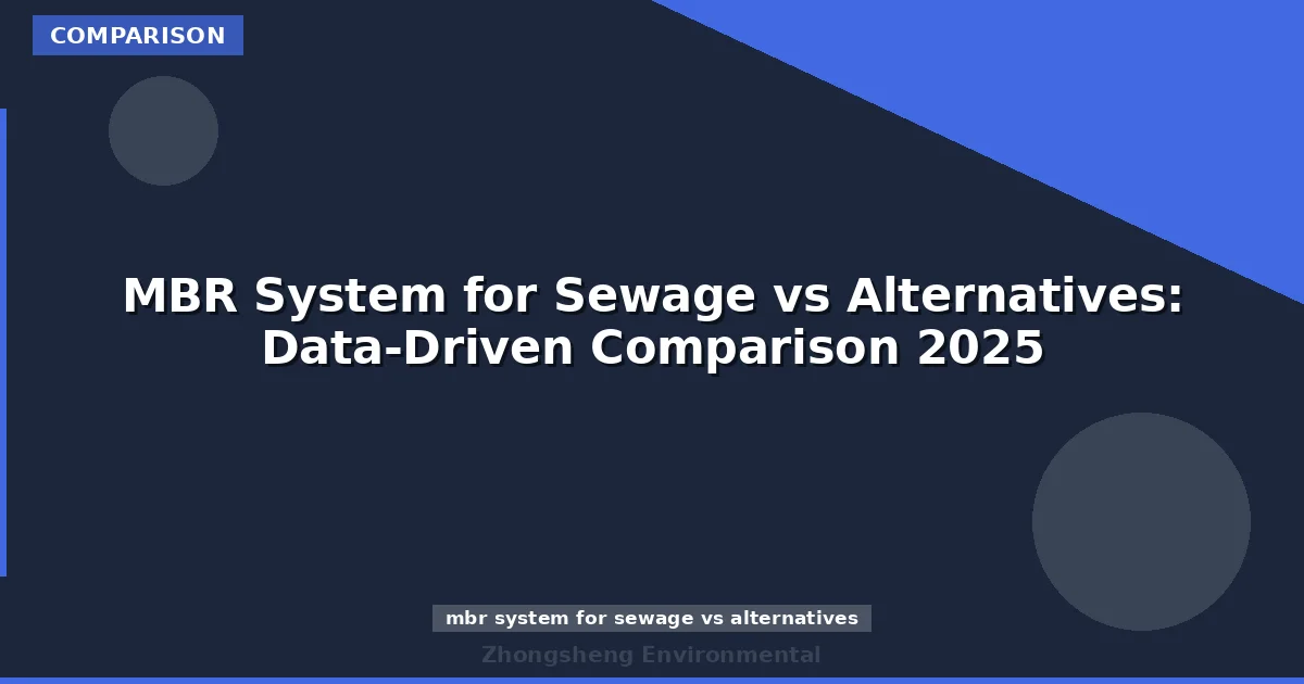 MBR System for Sewage vs Alternatives: Data-Driven Comparison 2025