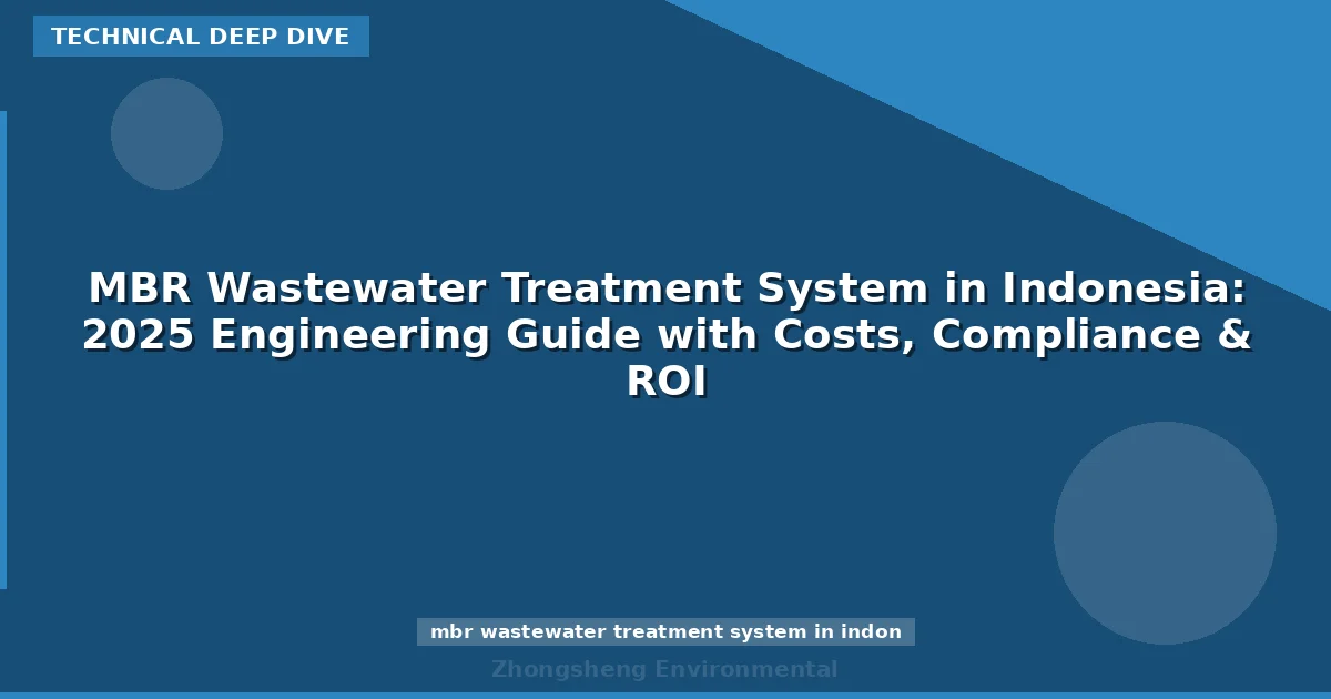 MBR Wastewater Treatment System in Indonesia: 2025 Engineering Guide with Costs, Compliance & ROI