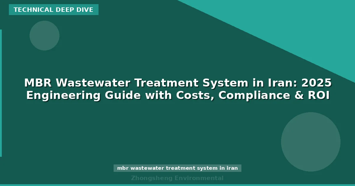 MBR Wastewater Treatment System in Iran: 2025 Engineering Guide with Costs, Compliance & ROI