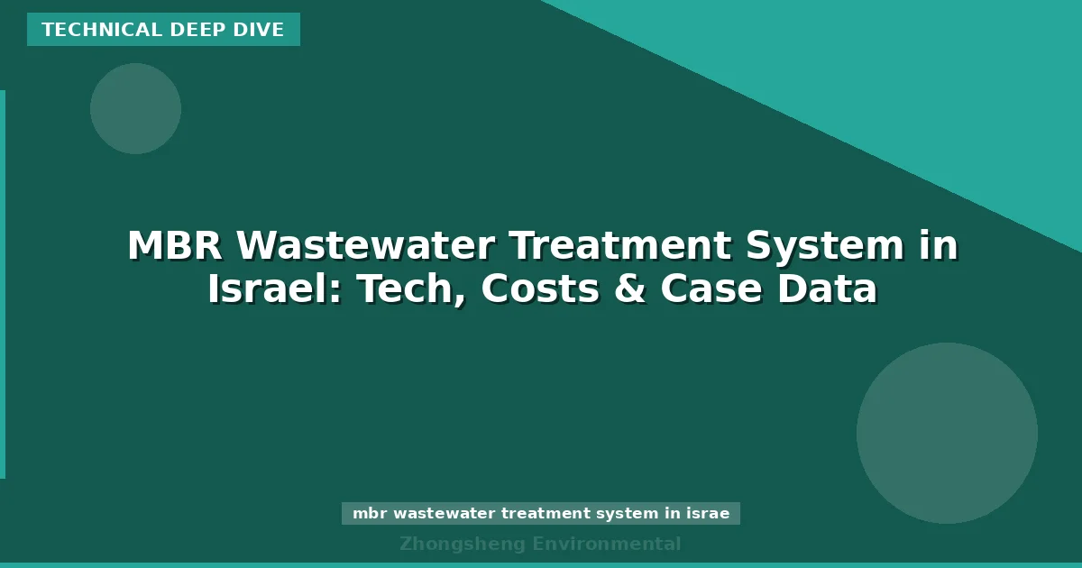 MBR Wastewater Treatment System in Israel: Tech, Costs & Case Data
