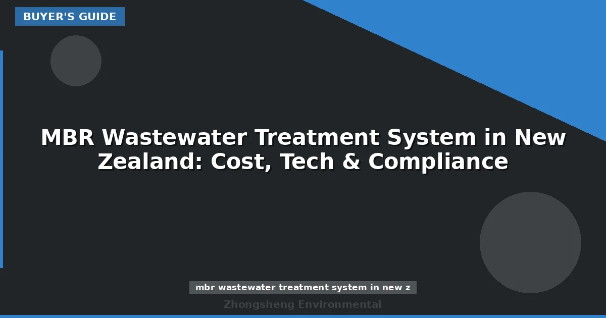 MBR Wastewater Treatment System in New Zealand: Cost, Tech & Compliance