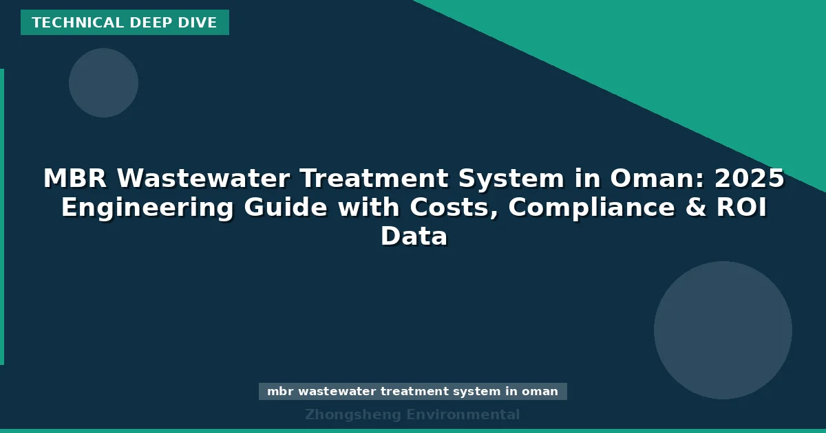 MBR Wastewater Treatment System in Oman: 2025 Engineering Guide with Costs, Compliance & ROI Data