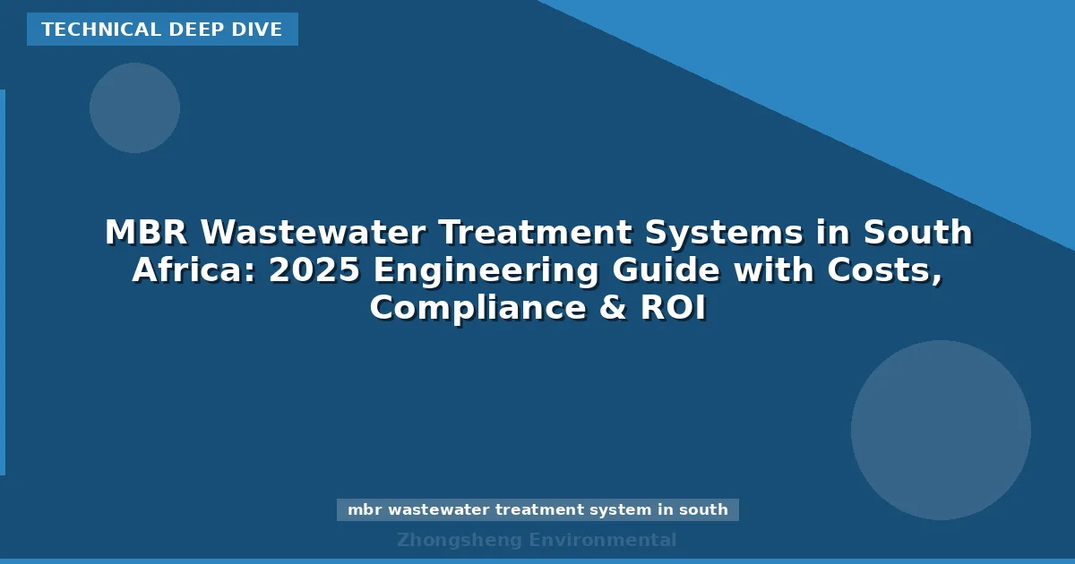 MBR Wastewater Treatment Systems in South Africa: 2025 Engineering Guide with Costs, Compliance & ROI