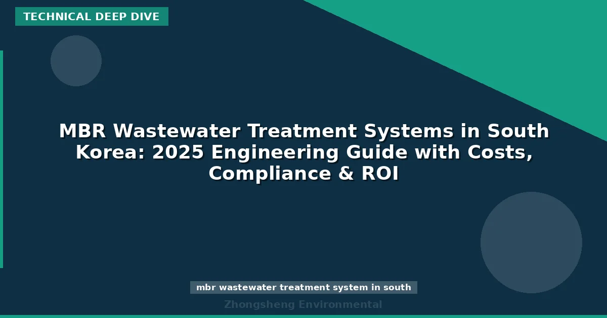 MBR Wastewater Treatment Systems in South Korea: 2025 Engineering Guide with Costs, Compliance & ROI