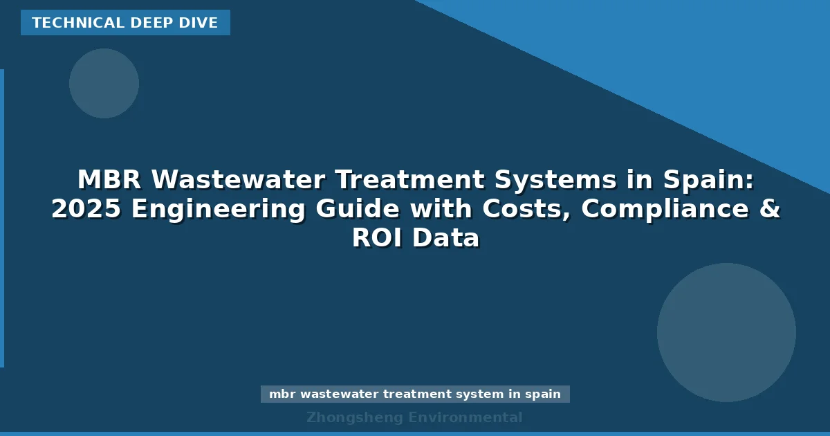 MBR Wastewater Treatment Systems in Spain: 2025 Engineering Guide with Costs, Compliance & ROI Data