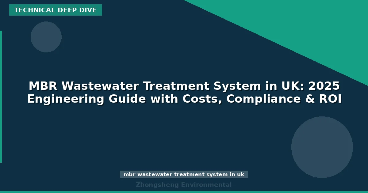 MBR Wastewater Treatment System in UK: 2025 Engineering Guide with Costs, Compliance & ROI
