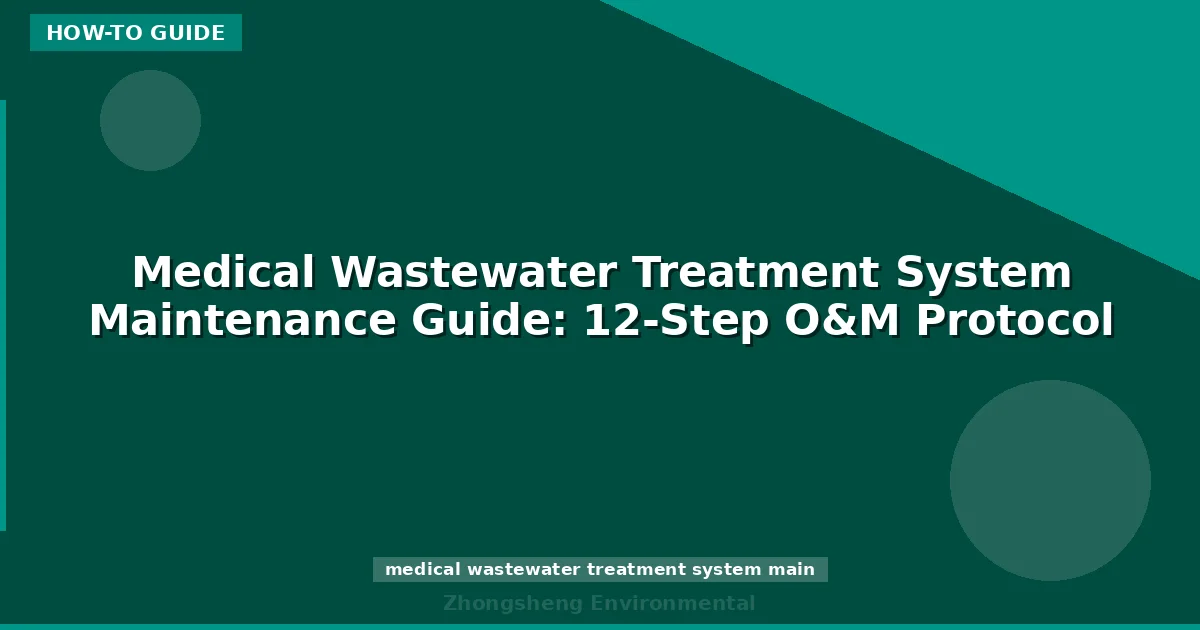 Medical Wastewater Treatment System Maintenance Guide: 12-Step O&M Protocol
