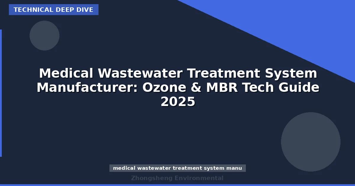 Medical Wastewater Treatment System Manufacturer: Ozone & MBR Tech Guide 2025