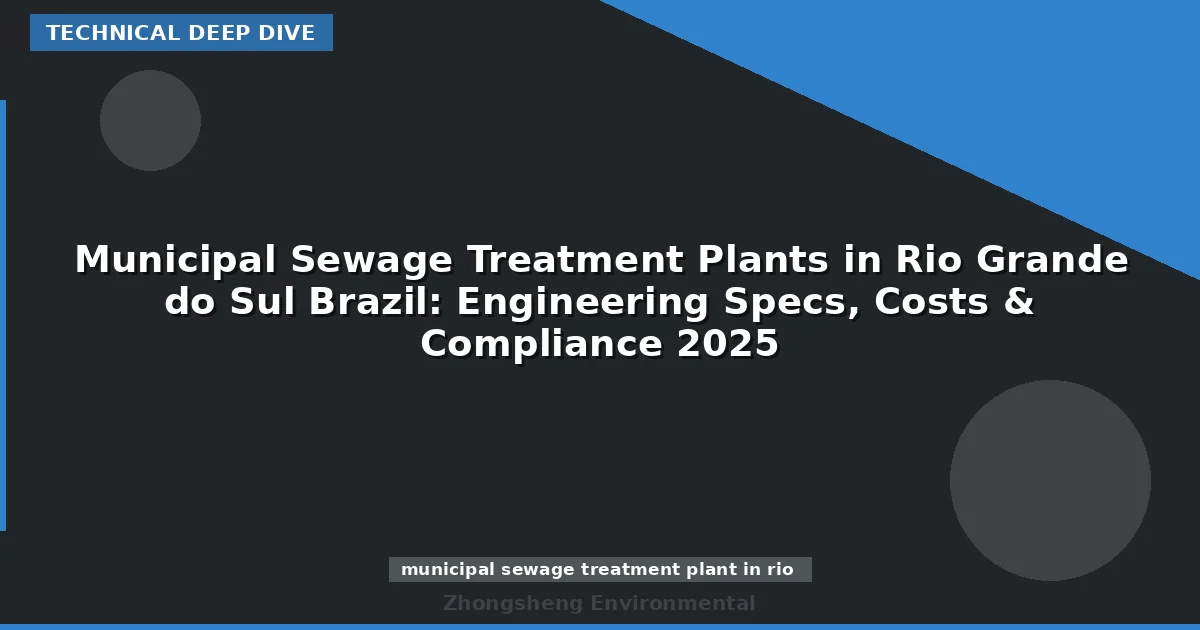 Municipal Sewage Treatment Plants in Rio Grande do Sul Brazil: Engineering Specs, Costs & Compliance 2025