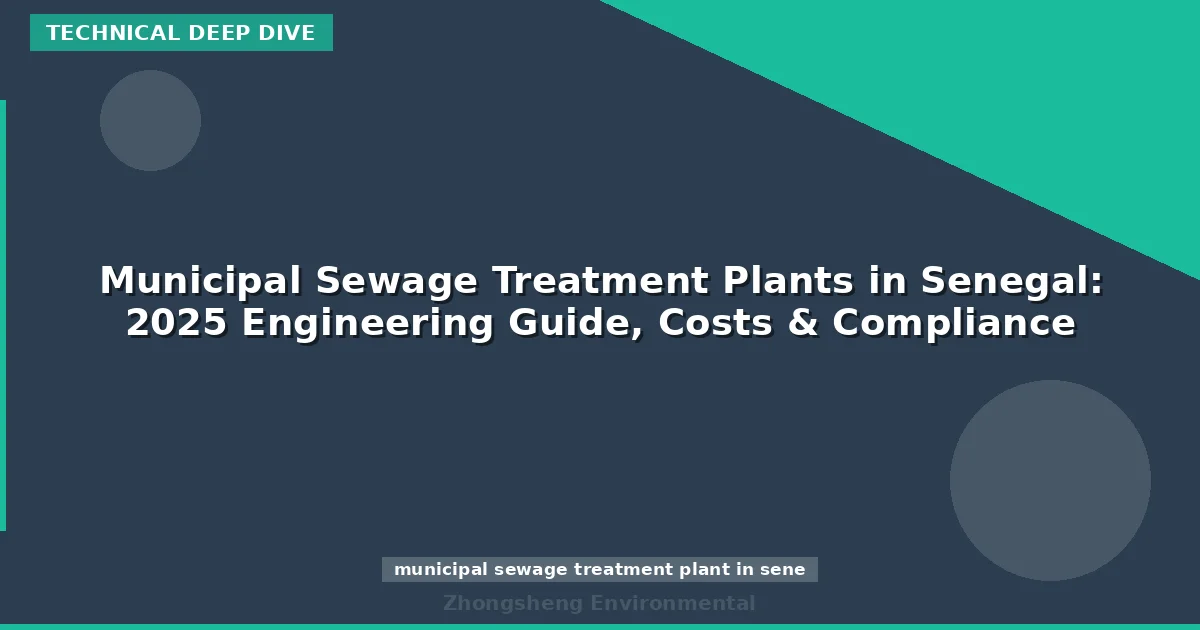 Municipal Sewage Treatment Plants in Senegal: 2025 Engineering Guide, Costs & Compliance