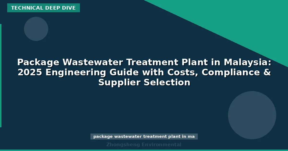 Package Wastewater Treatment Plant in Malaysia: 2025 Engineering Guide with Costs, Compliance & Supplier Selection