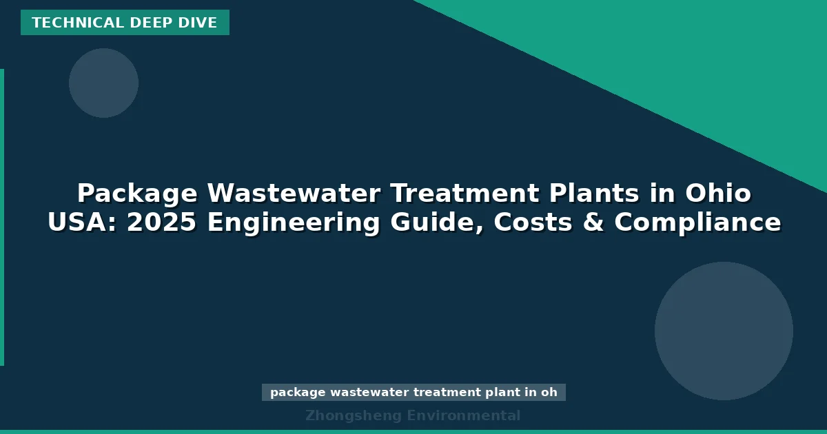 Package Wastewater Treatment Plants in Ohio USA: 2025 Engineering Guide, Costs & Compliance