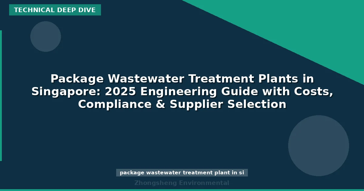 Package Wastewater Treatment Plants in Singapore: 2025 Engineering Guide with Costs, Compliance & Supplier Selection