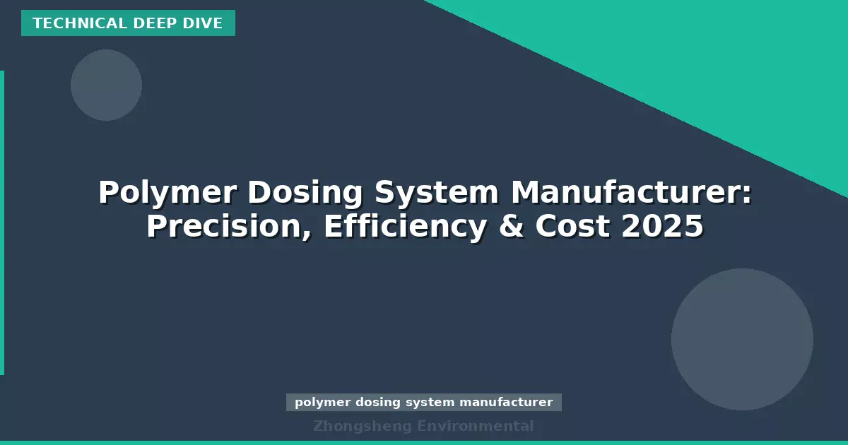 Polymer Dosing System Manufacturer: Precision, Efficiency & Cost 2025