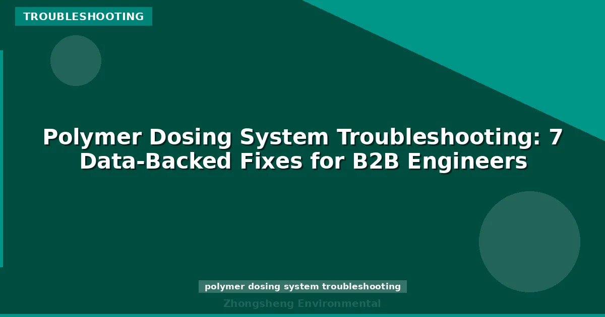 Polymer Dosing System Troubleshooting: 7 Data-Backed Fixes for B2B Engineers