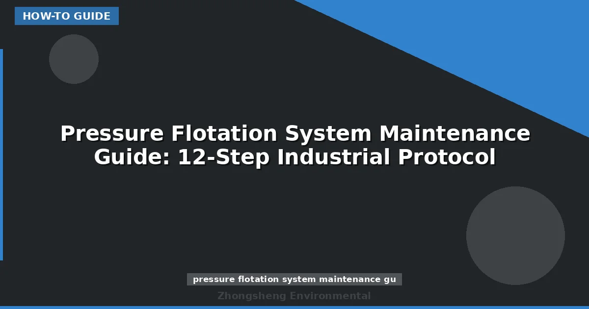 Pressure Flotation System Maintenance Guide: 12-Step Industrial Protocol