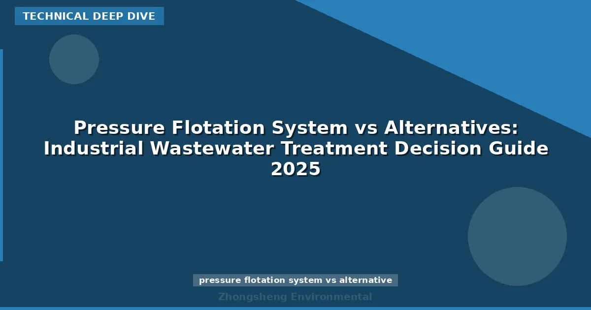 Pressure Flotation System vs Alternatives: Industrial Wastewater Treatment Decision Guide 2025
