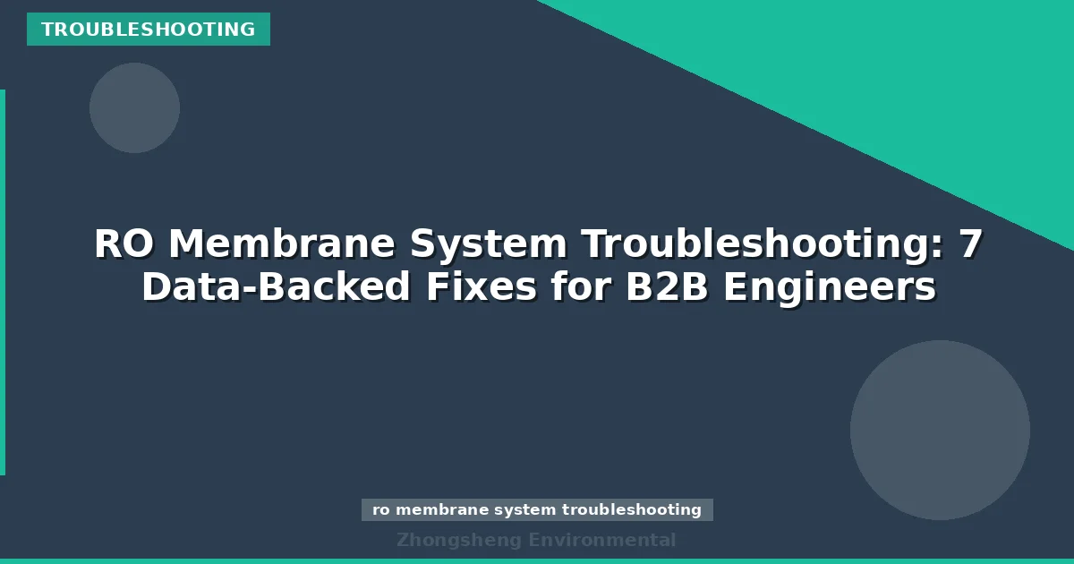 RO Membrane System Troubleshooting: 7 Data-Backed Fixes for B2B Engineers