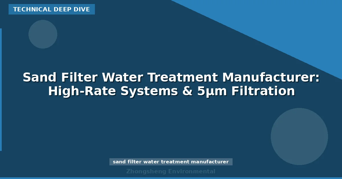 Sand Filter Water Treatment Manufacturer: High-Rate Systems & 5μm Filtration