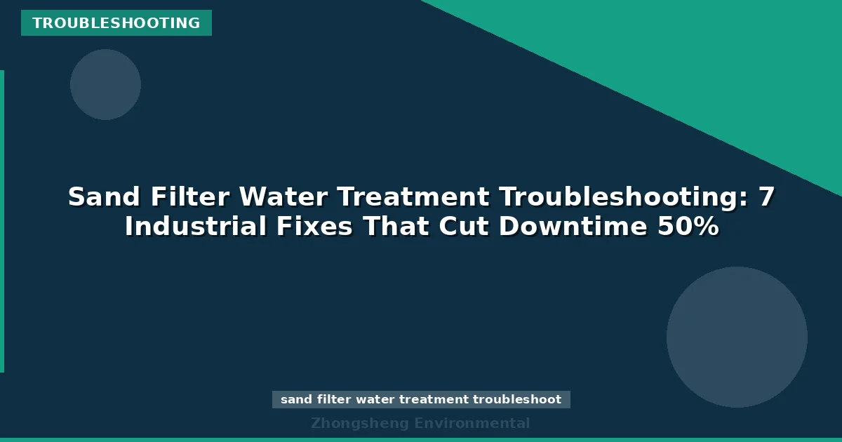 Sand Filter Water Treatment Troubleshooting: 7 Industrial Fixes That Cut Downtime 50%