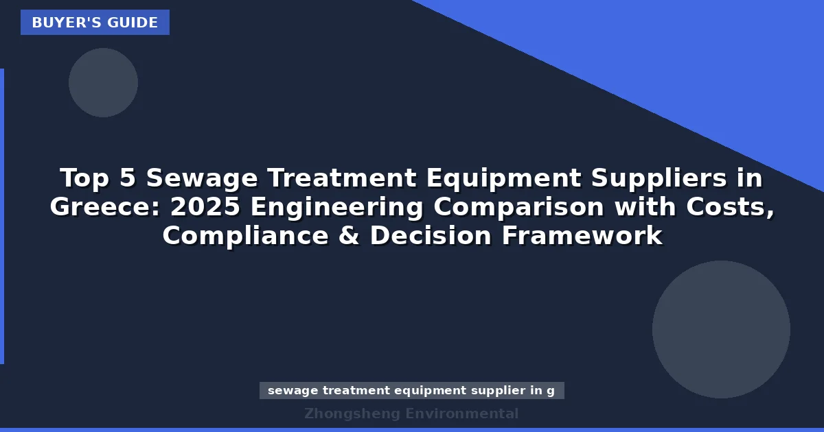 Top 5 Sewage Treatment Equipment Suppliers in Greece: 2025 Engineering Comparison with Costs, Compliance & Decision Framework