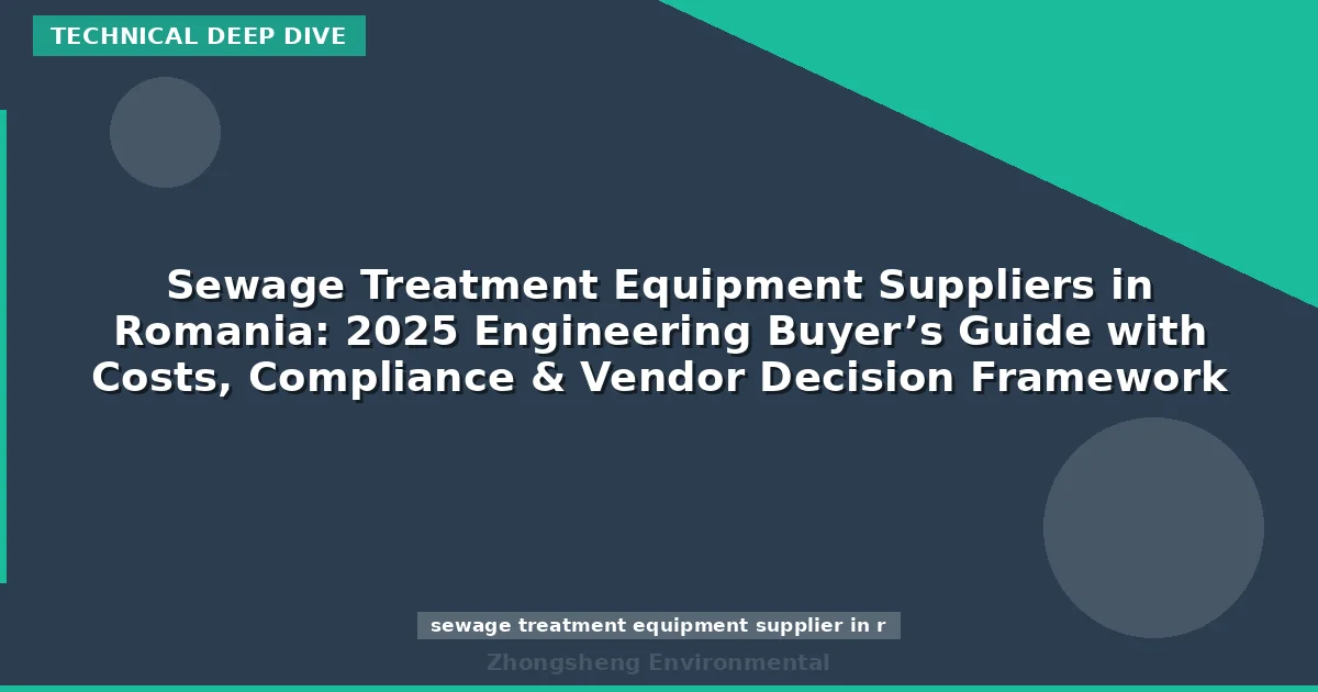 Sewage Treatment Equipment Suppliers in Romania: 2025 Engineering Buyer’s Guide with Costs, Compliance & Vendor Decision Framework