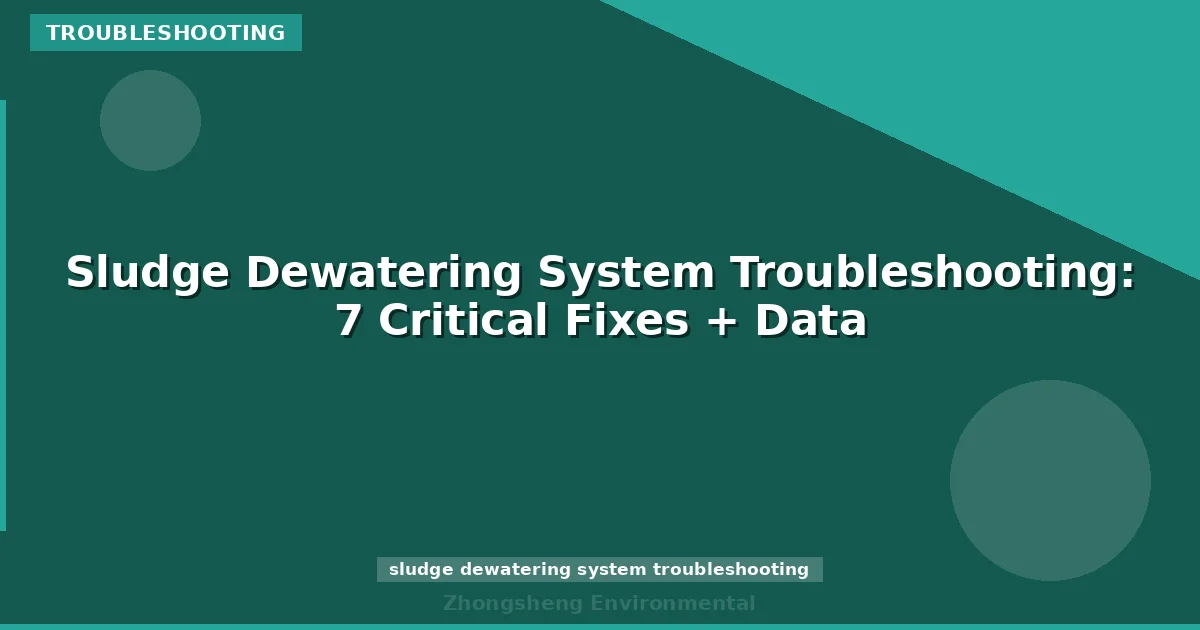 Sludge Dewatering System Troubleshooting: 7 Critical Fixes + Data