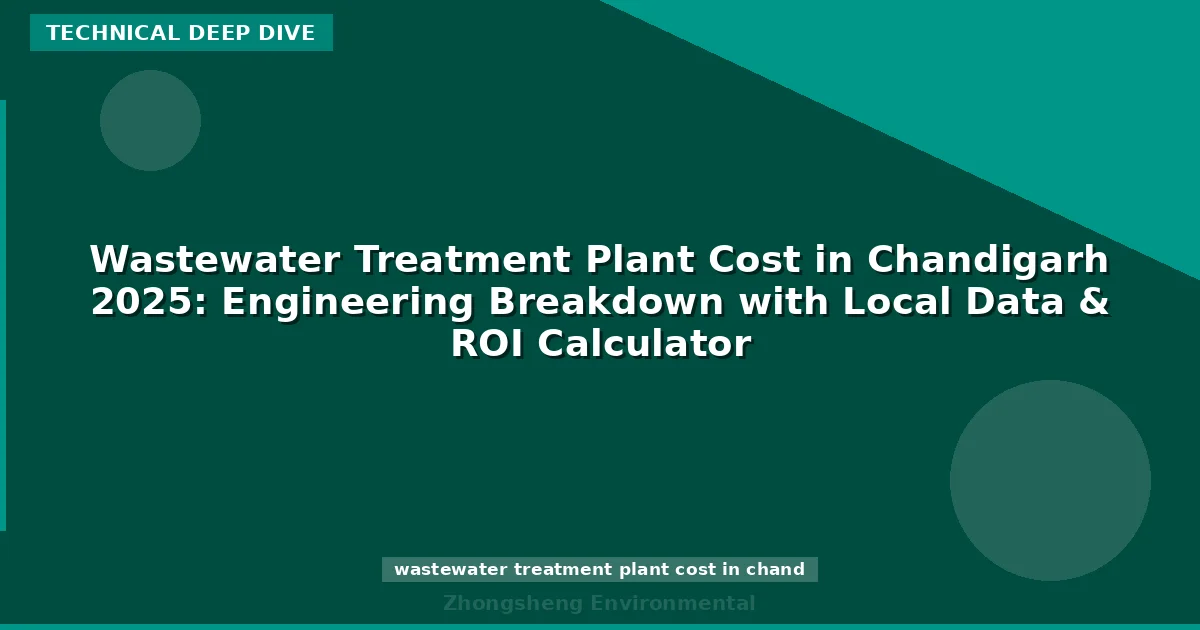 Wastewater Treatment Plant Cost in Chandigarh 2025: Engineering Breakdown with Local Data & ROI Calculator